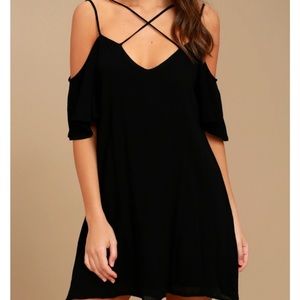 Lulus Afterglow black shift dress